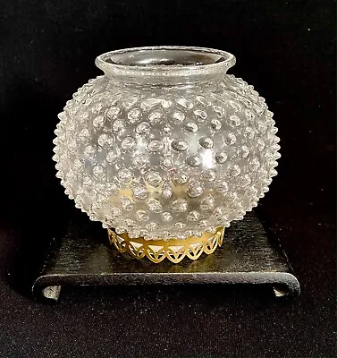 Vintage Clear Hobnail Glass Globe Light Shade Fixture 3 1/4  Fitter • $15.99