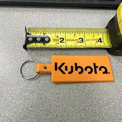 New Kubota Orange And Black Rubber Key Chain Key Tag With Metal Ring • $6.95