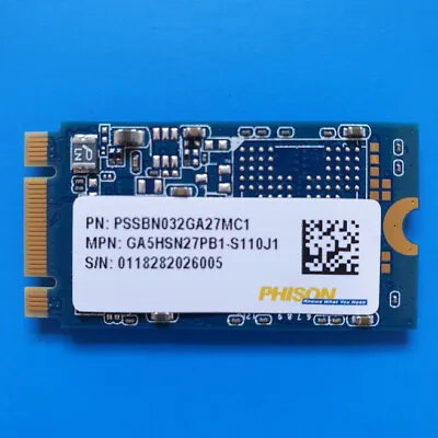 Genuine HP PHISON 923128-003 PSSBN032GA27MC1 32GB M.2 SSD • £12