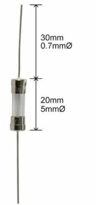 $6.99 • Buy 4 X TBX Pigtail Fuse Slow Blow 2AG 250V 5A 