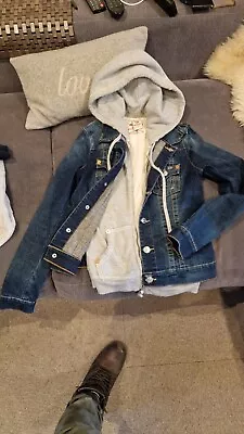 Womens  True Religion  Hoodie Denim Jacket Size M • £39