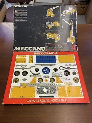 £54.50 • Buy Vintage Meccano Set 4, From 1973, 100% Complete In Original Box With Manuals (14
