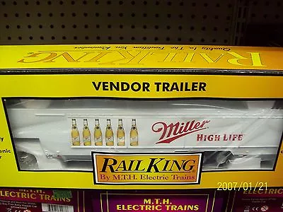 MTH Railking O Gauge Trains Miller Vendor Trailer 30-50048 • $28