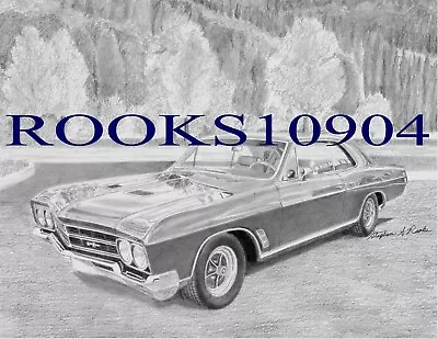 1966 Buick GS MUSCLE CAR ART PRINT • $10.95