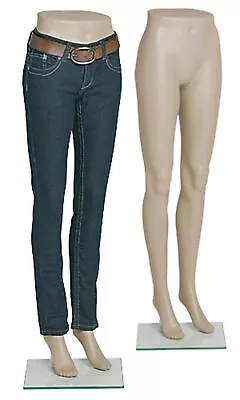 Female Plastic Mannequin Leg Form - Height 43  - With Base • $125