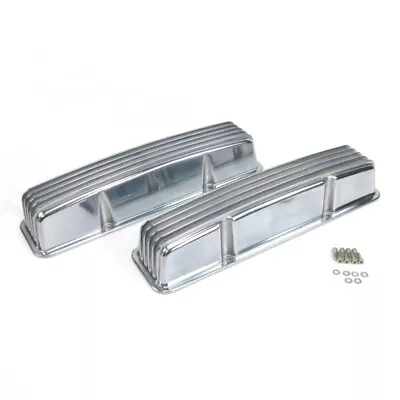 Vintage Parts VPAVCNAA Vintage Small Block Chevy Tall Finned Valve Cover Pair • $147.56