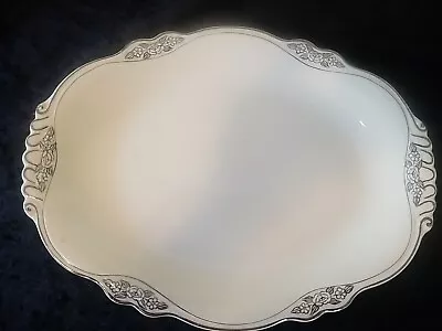 Vintage Homer Laughlin Virginia Rose Silver 11.5  Platter • $15