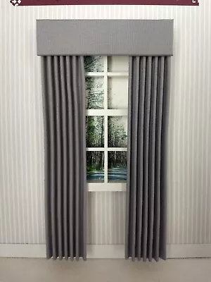 Medium Gray Dollhouse Curtain 1:12 Scale • $9.95