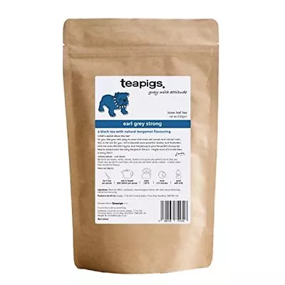 Teapigs Loose Leaf Earl Grey Strong Tea Made With Whole Leaf Darjeeling Assam • £11.99