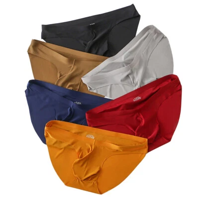 $2.99 • Buy U Pouch Briefs Panties Thongs Mens Ice Silk Underwear Low-Rise Sexy  See-through