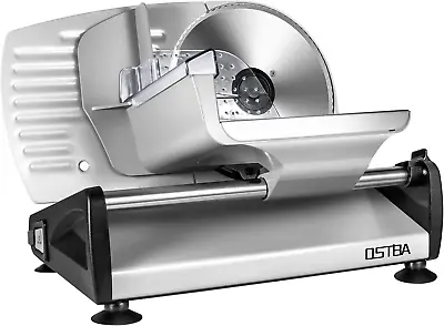 Meat Slicer Electric Adjustable Stainless Steel Blade Deli Food Cheese Bread • £65.99