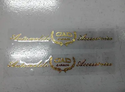 2pcs Metal Golden DAD GARSON VIP JDM JP Car Emblem Badge Decal Stickers • $9.90