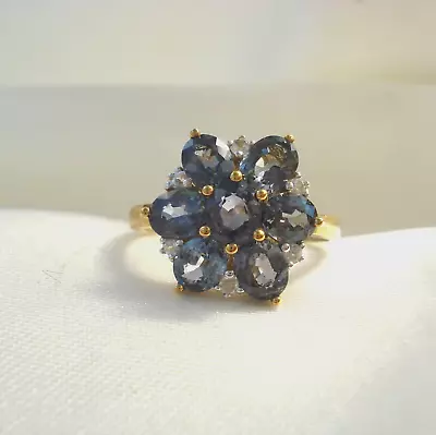 3.36ct Certified Natural Colour Change Sapphire Gold Ring • £579.99