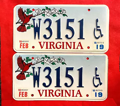 Virginia License Plate Pair W3151 ..... Expired / Crafts / Collect / Specialty • $12.95