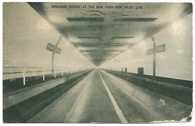 Holland Tunnel At The New York New Jersey Line Vintage 1938 Postcard • $4.75