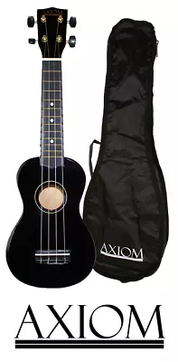 Axiom Spectrum Beginner Coloured Ukulele - Black - With Carry Bag • $39.95