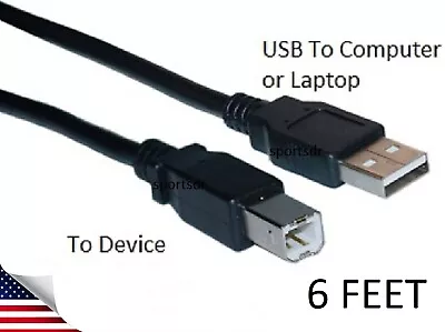 $6.95 • Buy USB Cable Cord For Epson Perfection V30 V37 V100 V330 V370 V600 Flatbed Scanner
