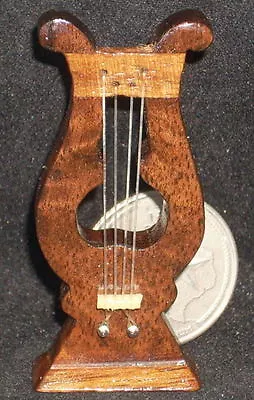 Dollhouse Miniature Mexican Wooden Lyre 1:12 Music Musical Instrument #5509 • $16