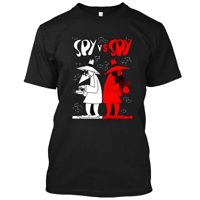 NWT!!! Spy Vs Spy Cartoon Mad Magazine Logo Black T-Shirt  MEN-WOMEN SIZE S-5XL • $19.99