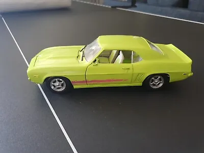 1969 Chevy Camaro Convertible White 1/18 Ertl Die Cast Car Lime Green • $24