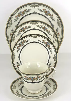 Minton Stanwood Gold 5 Piece Place Setting(s) Bone England Near Mint (Multiples) • $39.95
