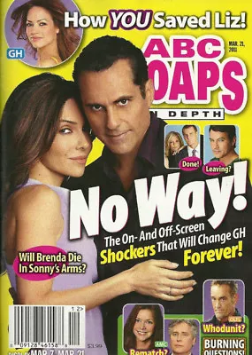 ABC SOAPS IN DEPTH March 21 2011 Vanessa Marcil Maurice Benard Erika Slezak • $20