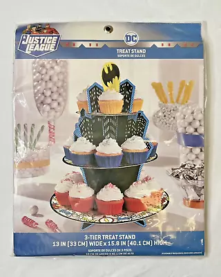 Justice League Super Heroes  3-Tiered Cupcake Treat Stand Birthday Party Batman • $21.99