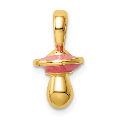 14K 3-D W/ Pink Enamel Pacifier Charm K6829 • $283.15