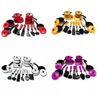 £7.19 • Buy 13Pc Kids Play Childrens Toy Kitchen Cooking Utensils Pots Pans Accessories Set!