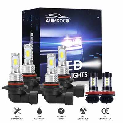 For Toyota RAV4 2006 2007 2008-2011 2012 6000K LED Headlights Fog Bulbs Kit 6X • $39.99