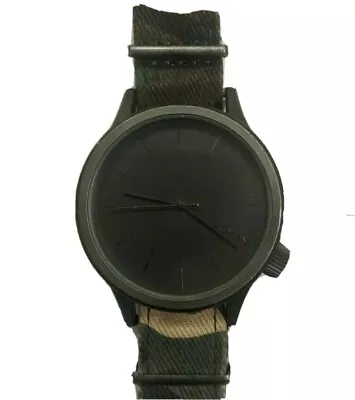 KOMONO MAGNUS PRINT SERIES WATCH – WOODLAND CAMO  - Band -Genuine Leather Lining • $44.99