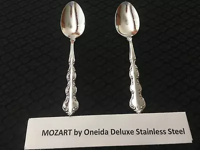 2 Pieces Of Mozart By Oneida Deluxe Stainless Steel Teaspoons Free Shipping • $10.99