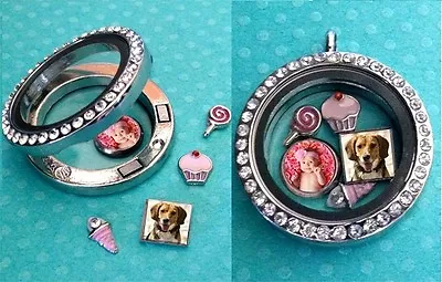 Personalized Floating Photo Charm For Your Glass Living Locket Pendant 8mm Mini • $8.99