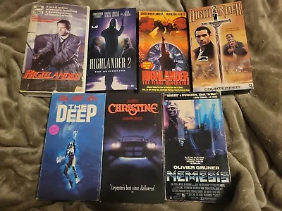 Horror Sci Fi VHS Lot 7 Christine Highlander  • $15