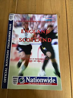 £7.50 • Buy UEFA Championship Euro 2000 Play Off England Vs Scotland - 17th November 1999