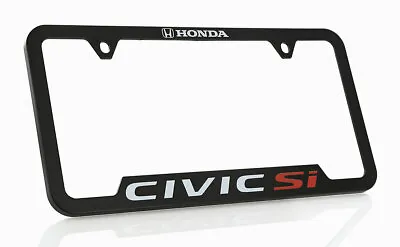 Honda Civic Si Wordmark Black ABS Plastic License Plate Frame Holder 2 Hole • $24.95