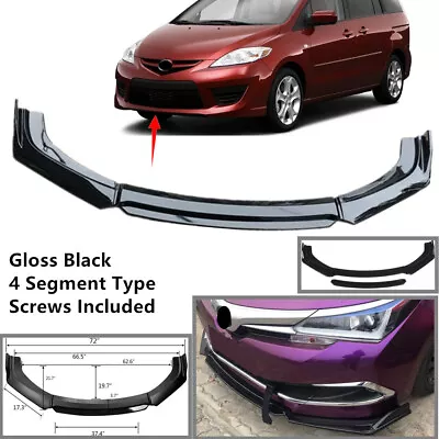 Universal Fit For Mazda 5 2006-2010 Front Bumper Lip Spoiler 4 Segment 2-layer • $56.49