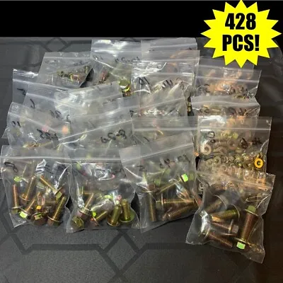 Grade 10.9 Metric Flange Bolt & Flange Nut Yellow Assortment Kit - 428 Pieces! • $79.99