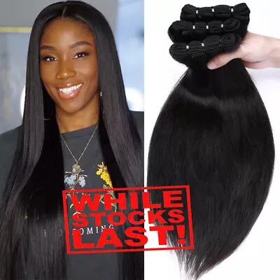 8A Saw In Human Hair Weave Weft 1-4 Bundles Brazilian Virgin Extensions Peruvian • $24.91