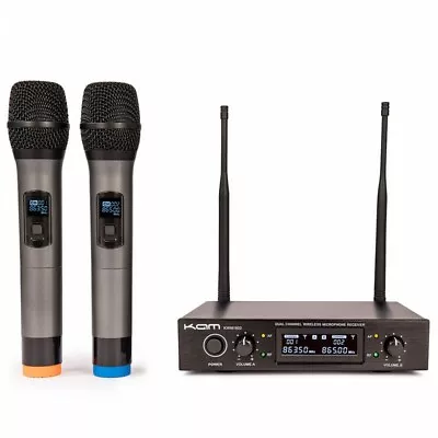 Kam KWM1932 Dual UHF Radio Microphone Handheld Wireless System Karaoke DJ • £111