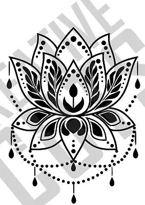 Lotus Mandala Decal Sticker Wall Art • £9.11