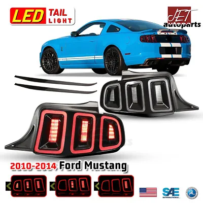 LED Tail Light Sequential Turn Signal Lamp Clear Lens For 2010-2014 Ford Mustang • $399.99