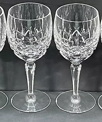 Set Of Two Gorham Crystal Lady Anne Stemmed 7 Oz Wine Water Glasses 6 7/8  Vtg • $39.99