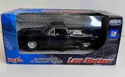 Maisto Die Cast Low Motion 1965 Black Chevy El Camino 1:24  Collector NEW IN BOX • $7.99