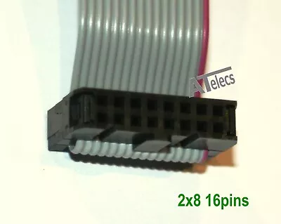 £3.34 • Buy IDC Header Jumper Connector, 2.54mm Pitch, 2 Row, 30cm Flat Ribbon Cable, Female