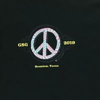 Gildan Hammer Light Peace Sign Houston Texas 2019 Black T-Shirt Size XL • $6.99