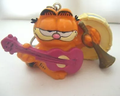 £9.19 • Buy Vintage Garfield Figure Keyring Music Is My Life - Bully - West Germany 1981