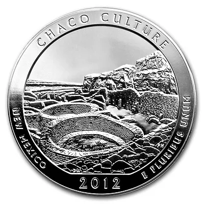 2012 5 Oz .999 Silver America The Beautiful New Mexico Chaco Culture • $419.95