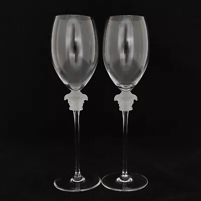 Rosenthal Versace Lumiere Set Of 2 White Wine Glasses (D0779) • $240