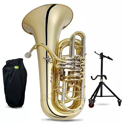 Jupiter JTU1140 Performance 4-Valve 3/4 BBb Tuba W/Tuba Essentials Stand Pack • $8551